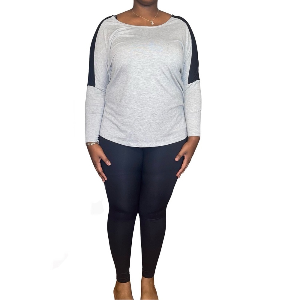 JEFFREY & PAULA DOLMAN SLEEVE TUNIC - GRAY SIZE 20/22 (NEW WITH TAGS) A19